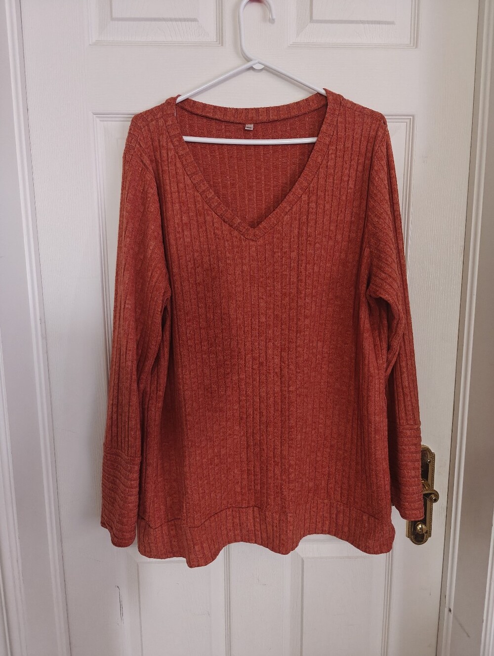 Vneck Burnt Orange Sweater